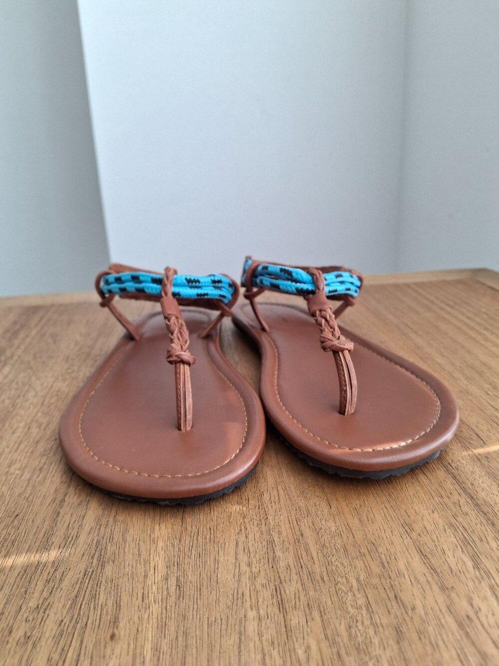 (New) Free‎ People – Island Hopping Wrap Leather Sandals (Luggage) – Women's 7.5 - Picture 5 of 16